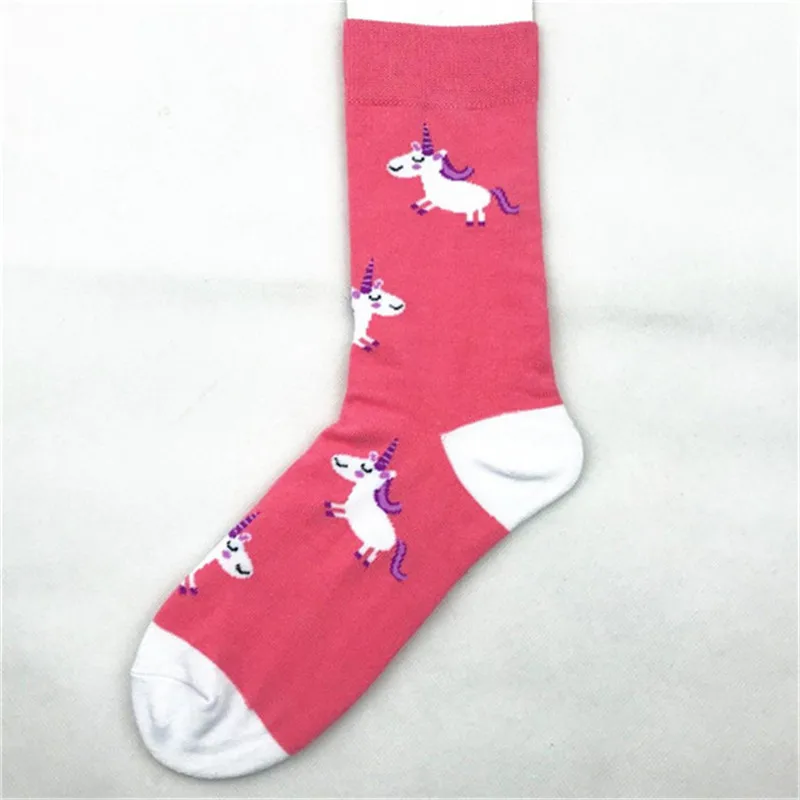 Modeager Colorful Winter Thick Skate Cool Men Socks Shark Pizza Food Animal Fruit Novelty Long Socks for Men - Цвет: b259