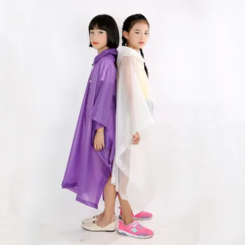 

Waterproof Kids Rainwear Non-Disposable Rain Poncho Travel Rain Gear Coat Child Raincoat 1 PC Outdoor Hiking Accessories