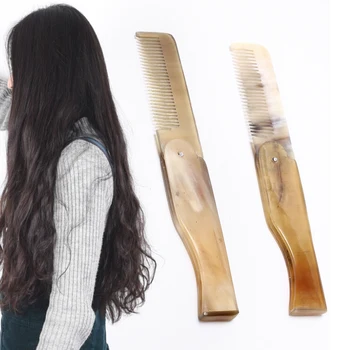 

Fine Tooth Pocket Folding Comb All Hair Types Beard Mustache Top Ox Horn Folding Combs