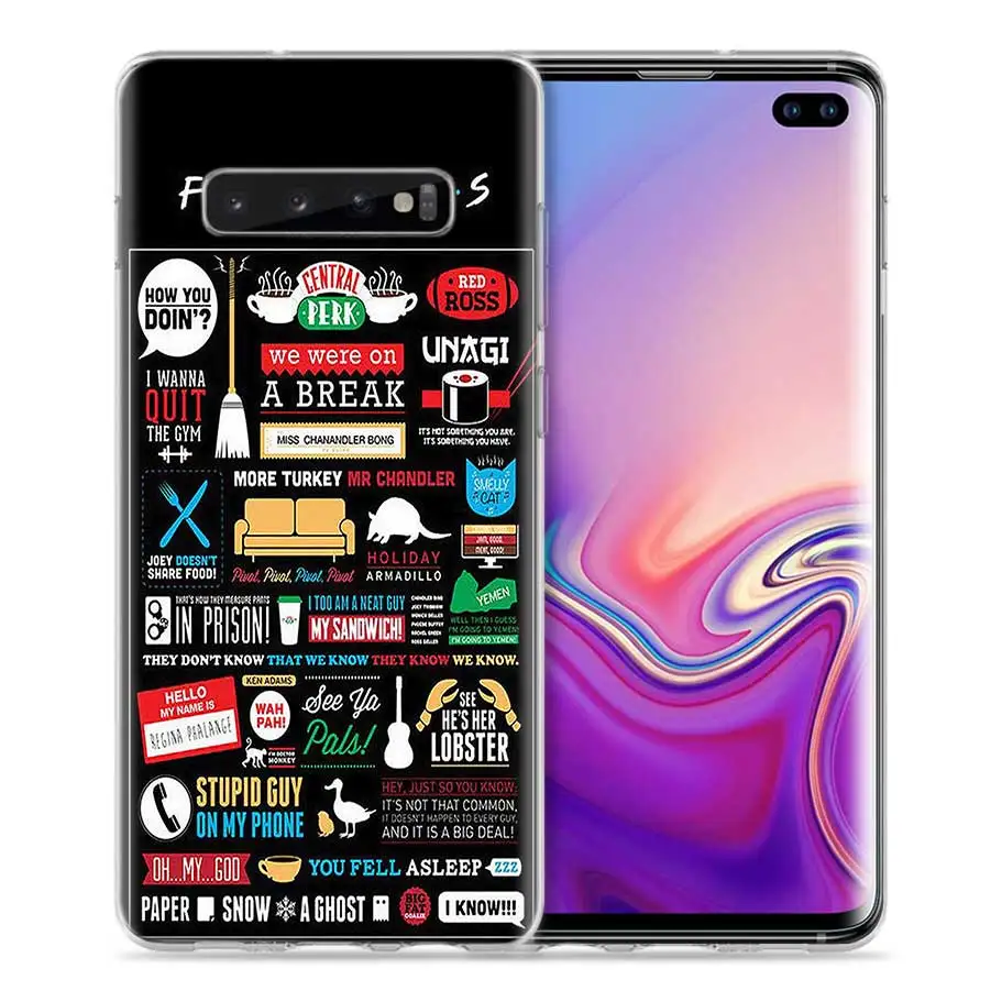 Друзей вместе ТВ Показать чехол для samsung Galaxy S8 S9 S10 5G S10e S7 Note 8, 9, 10, J4 J6 плюс J5 J8 J3 силиконовые чехлы для телефона - Color: 02