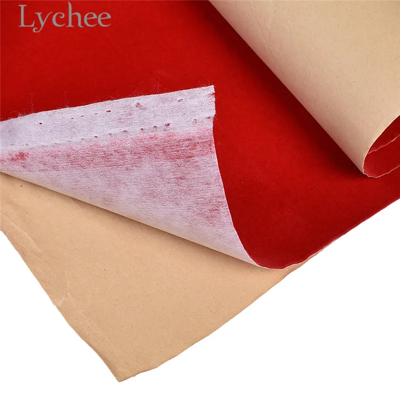 Lychee 50x148 см самоклеящаяся бархатная ткань сплошной цвет флокированная ткань для ювелирных изделий коробка DIY швейный материал