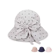 Сердце точка лук Кепка с покрывалом хлопок белье женщин девочек Спортивная Шапка