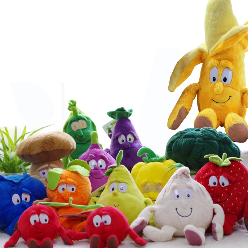 Kawaii Cartoon Plush dolls Toys vegetables& fruits stuffed dolls children’s gift pineapple Purple cherry yam banana pear