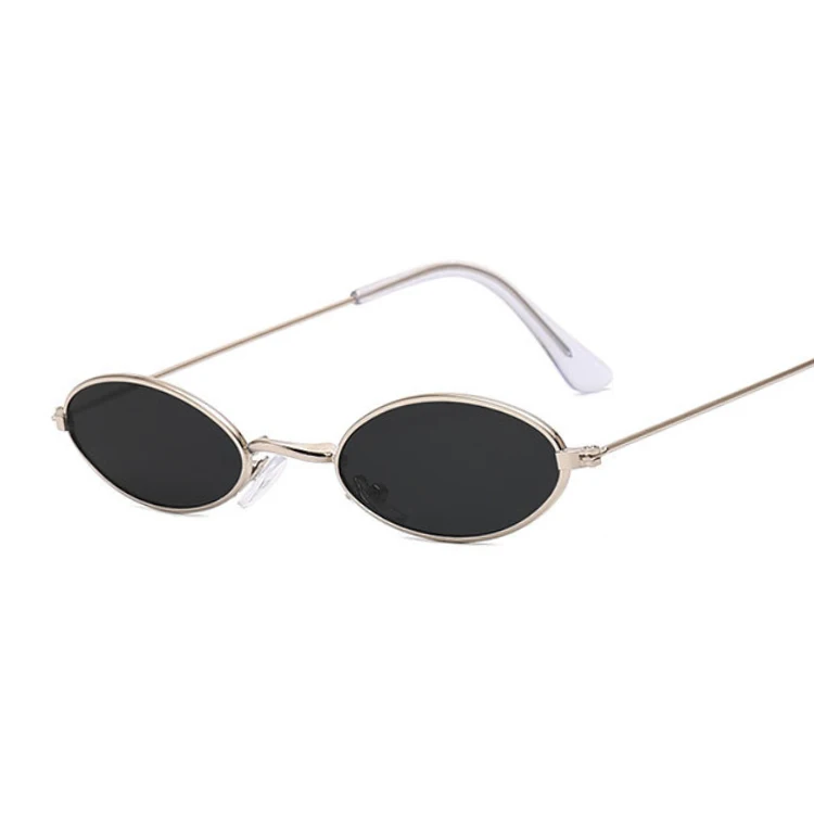 Роскошные маленькие овальные зеркальные солнцезащитные очки для женщин, брендовые дизайнерские женские круглые солнцезащитные очки, женские уличные очки Oculos De Sol Gafas - Цвет линз: SilverGray