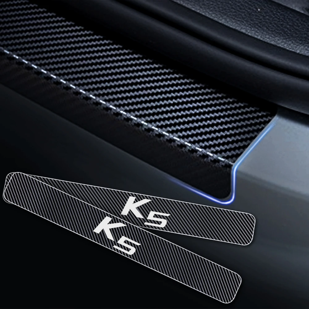 Для Kia Ceed Forte K2 K3 K5 K9 протектор порога автомобиля из углеродного волокна Накладка