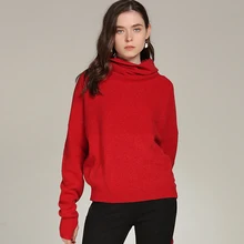 Кашемировый свитер для женщин, простой дизайн, водолазка с длинными рукавами, 4 цвета, женские повседневные пуловеры, трикотаж, Новая мода