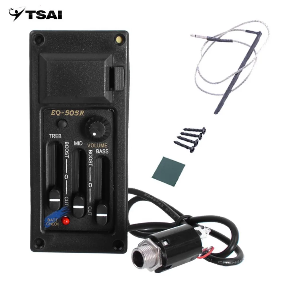 Guitar Pickup 3 Bands EQ Equalizer Guitar Preamp Equalizer Piezo For