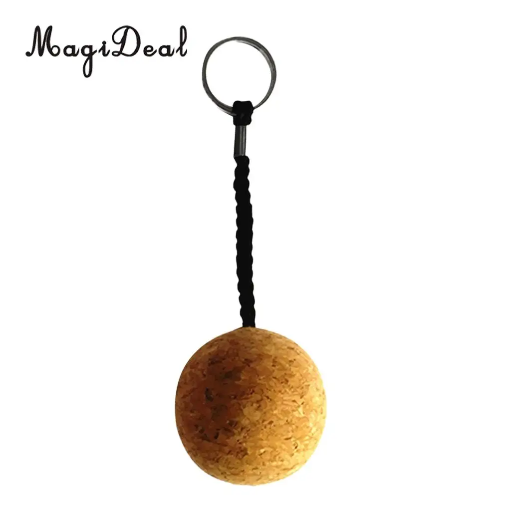 MagiDeal Universal 5cm Floating Cork Keyring Water Buoyant Key Ring