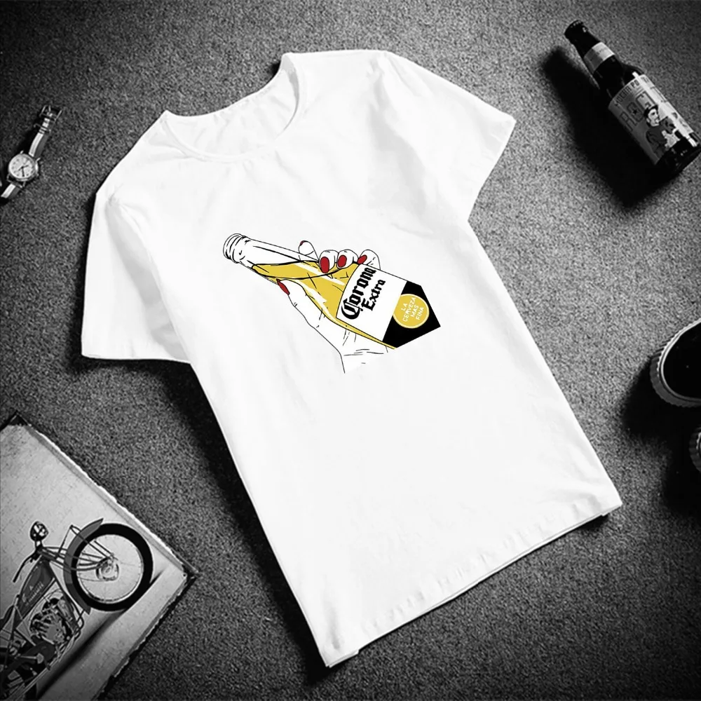 

New 100% Cotton Fashion Tshirt Aesthetics Beer POP Art Print Short Sleeve Tops Tees Fashion Casual T Shirt Brand Clothing