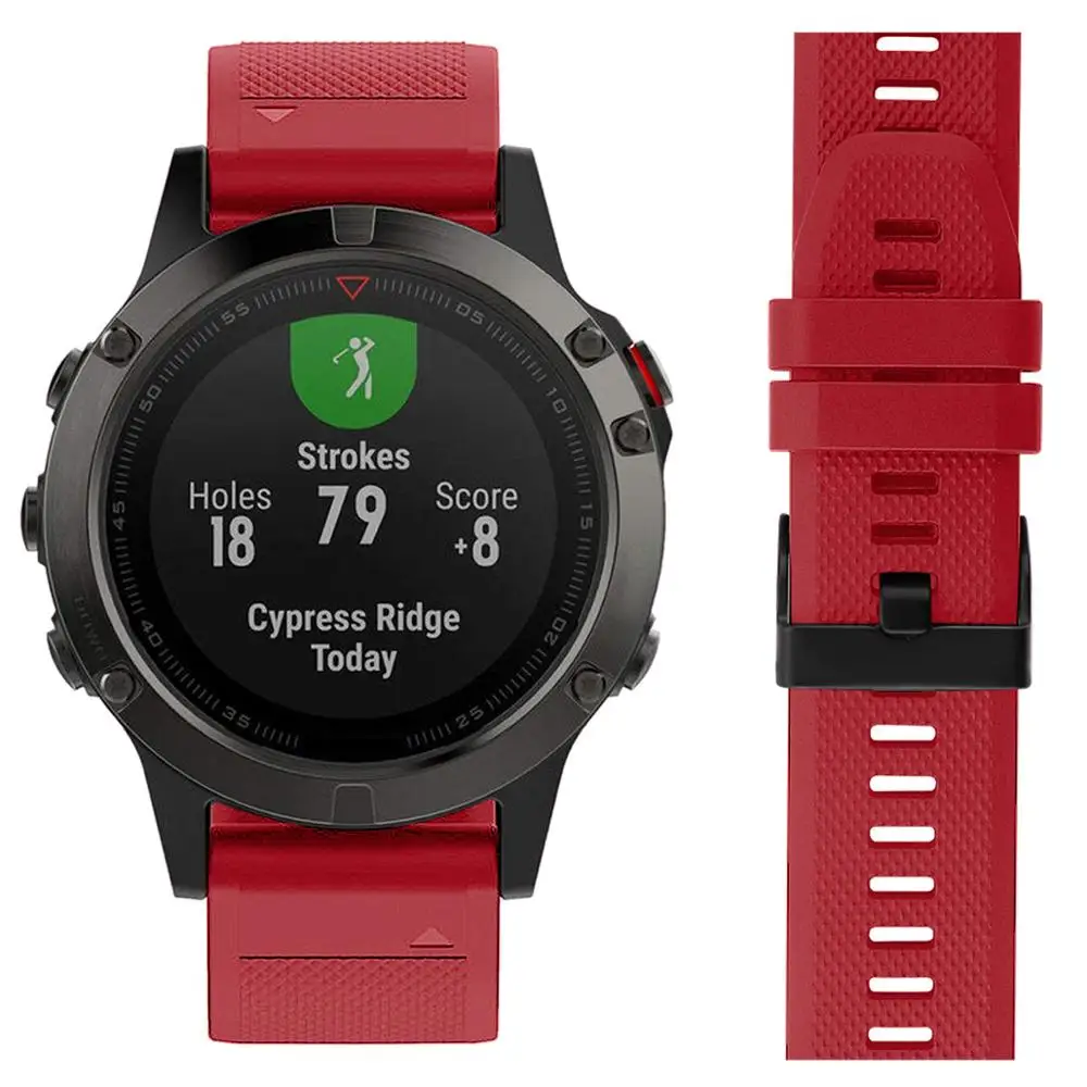 22 мм Quick Fit Силиконовый ремешок для наручных часов для Garmin Fenix 5/5 Plus/S60 Focus/Forerunner 935 945/Quatix 5