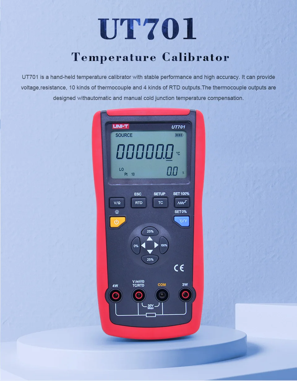 UT701 ручной высокоточный и Стабильный Температурный калибратор, калибратор термопары