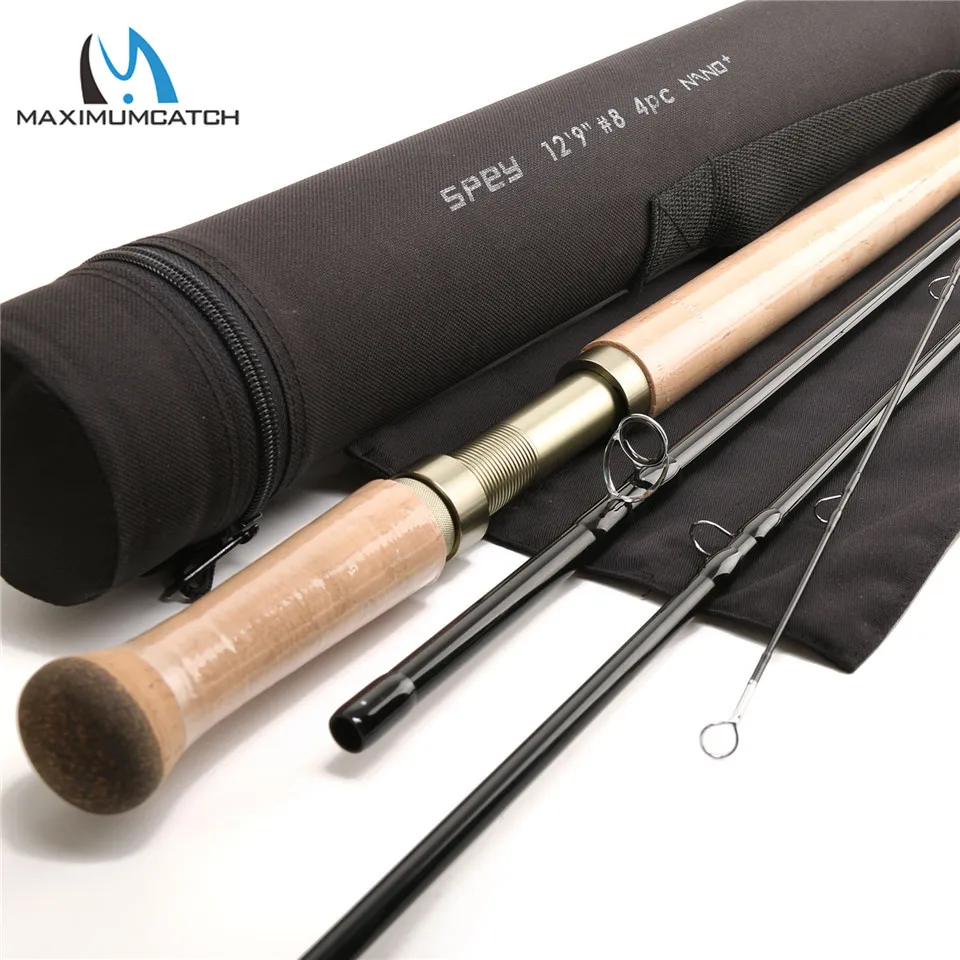 Maximumcatch Spey Fly Fishing Rod 12.9FT 8WT 4SEC NANO Technology