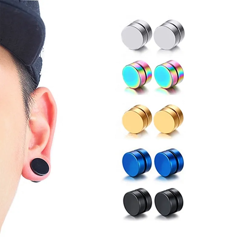 Fashion Stainless Steel Stud Earrings For Men Women Titanium