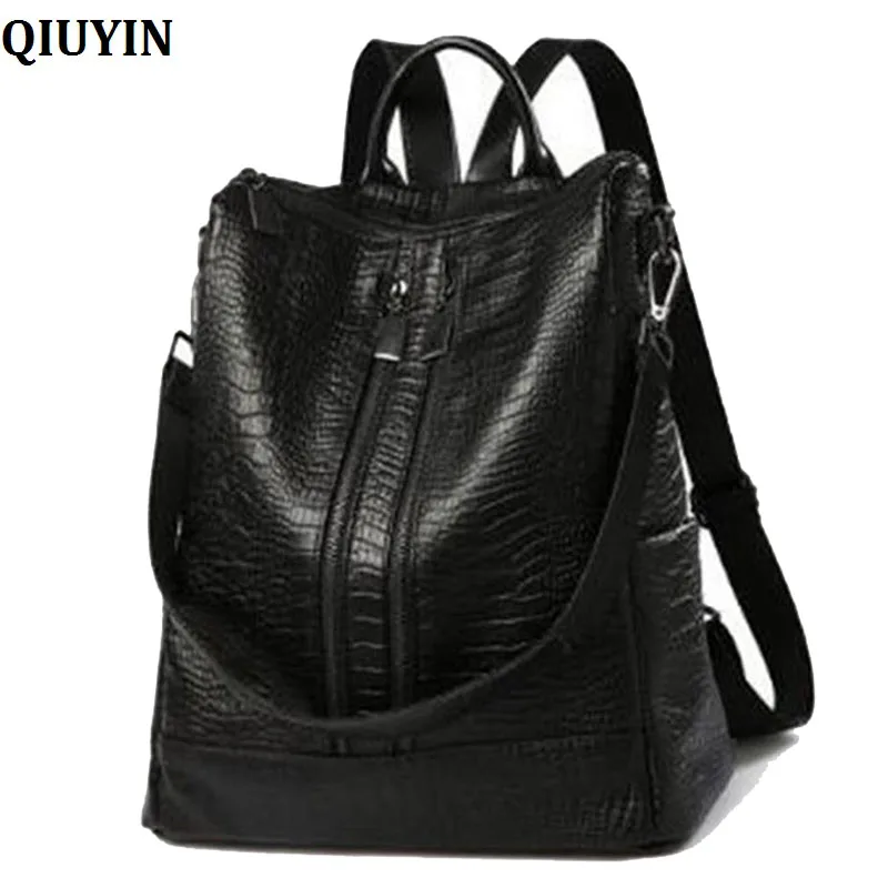 

QIUYIN large capacity school shoulder bag New fashion casual women anti-theft backpack hight quality vintage backpacks female