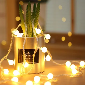 

1.5M/3M Fairy Garland LED Ball String Lights AA Battery Operated 10 20 LED Fairy Lights For Christmas Tree Wedding Party Decor