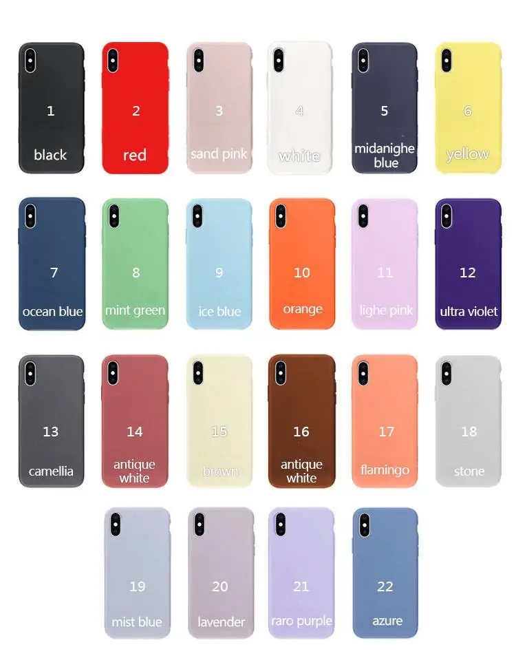 Liquid Silicone Phone Case for Iphone X Cover Protective Microfiber Luxury XS MAX XR 8 7 6 6s Plus |