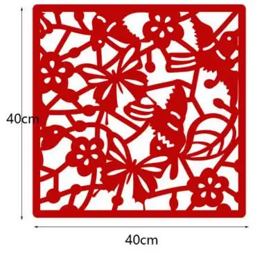 40 см x 40 см формальдегид подвесной пластиковый экран ПВХ перегородки модные наклейки на стену вырезанные решетки гостиная стенная занавеска Биомбо - Цвет: 6pcs