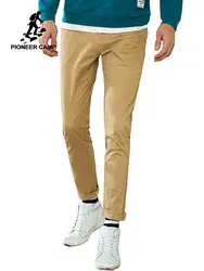 Пионерский лагерь 2018 Новые повседневные брюки мужские брендовые-одежда slim fit однотонные брюки мужские высокого качества стрейч хаки