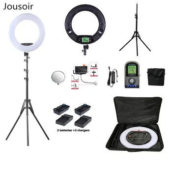 

FE-480II Yidoblo Bio-color 480 led Ring Lamp Photography Beauty salon nail Makeup selfie Lighting + stand+bag + battery CD50