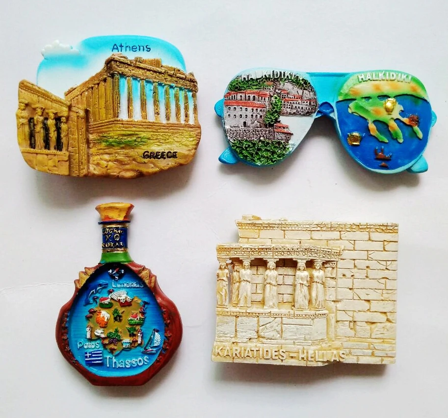 

Temple of the Acropolis of Athens, Greece 3D Fridge Magnets Travel Souvenirs Refrigerator Magnetic Stickers Home Decoration