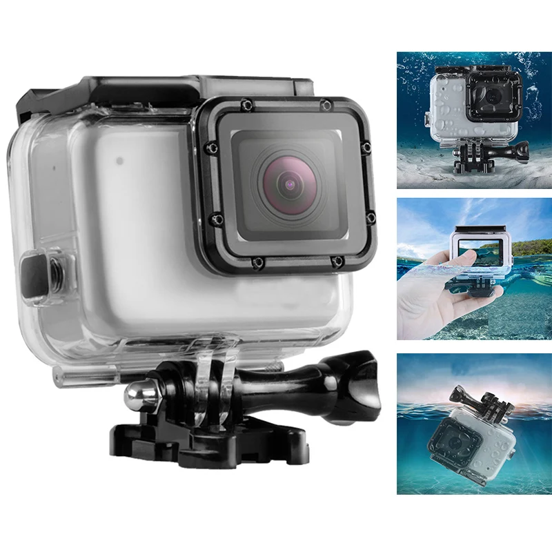 Водонепроницаемый защитный чехол для Gopro Hero 7 черный/серебристый/белый дайвинга 45