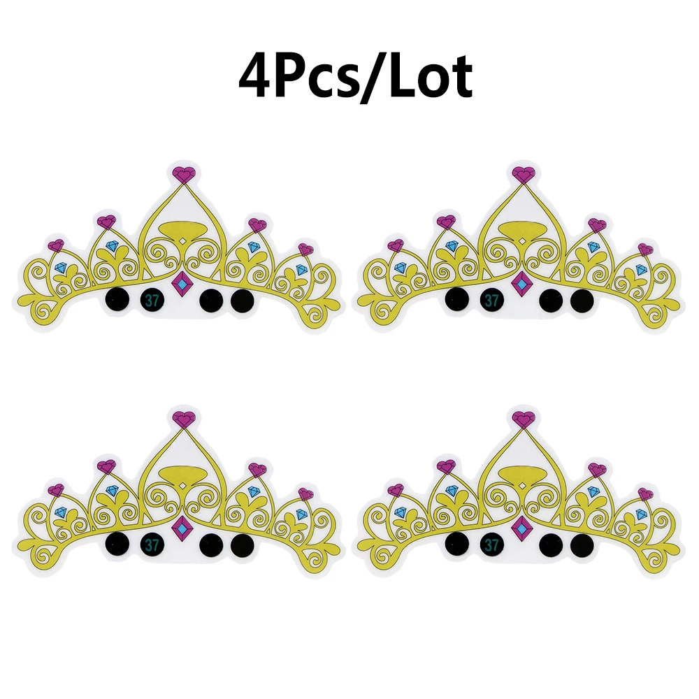 4 шт. Принцесса Корона Шаблон лоб наклейка с термометром для маленьких детей Дети Fever health Care Lcd цифровой медицинский термометр - Цвет: As picture