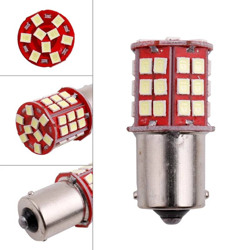2x BA15S P21W R5W R10W 1156 1141 1003 33SMD 2835 LED Car Rear Turn Signal Lamp Auto Backup Reverse Light Bulbs White 12V (3)