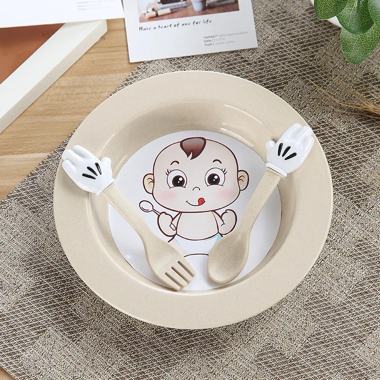 Детские Посуда набор пшеницы Материал микроволновке высококлассные для малышей