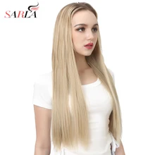 SARLA, 200 шт./лот, 24 дюйма, длинные прямые u-части, накладные волосы на заколках, высокотемпературное волокно, синтетические волосы UH16