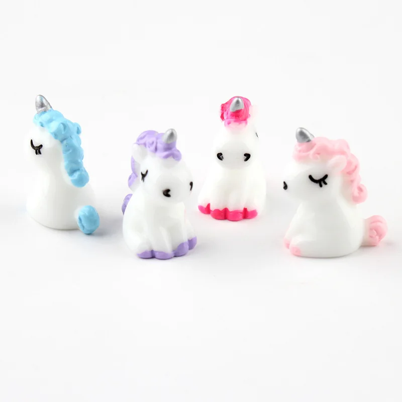 4pcs 1:12 Scale Doll House Accessories Resin Unicorn Dollhouse Decoration Gift Toys for Children children s mermaid cloak flash fish scale girls clothing child catwalk models shawl