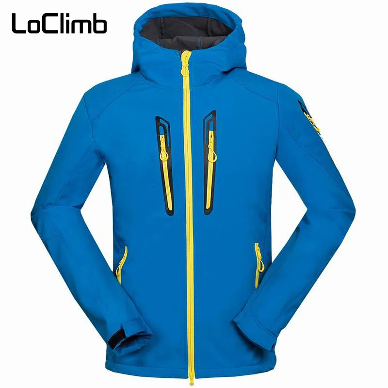 LoClimb, мужские флисовые куртки для кемпинга, походов, мужские весенние уличные водонепроницаемые пальто, треккинг, альпинизм, рыбалка, лыжная куртка, AM105