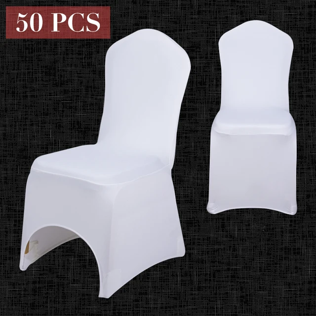 50pcs wholesale universal white chair cover spandex elastic lycra