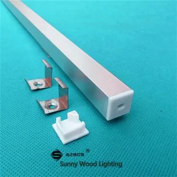 

20pcs/lot 100 inch 2.5m/pc led aluminium profile with milky/transparent cover for 10mm strip ,led corner bar light ,right angle
