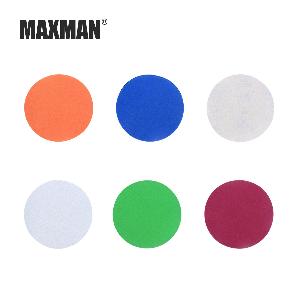 MAXMAN 5Pcs/lot 7Inches Sandpaper Hook Loop Dry Wet/Dry Flocking Sanding Disc for Polishing Sanding Pad Rotary Tools Accessories