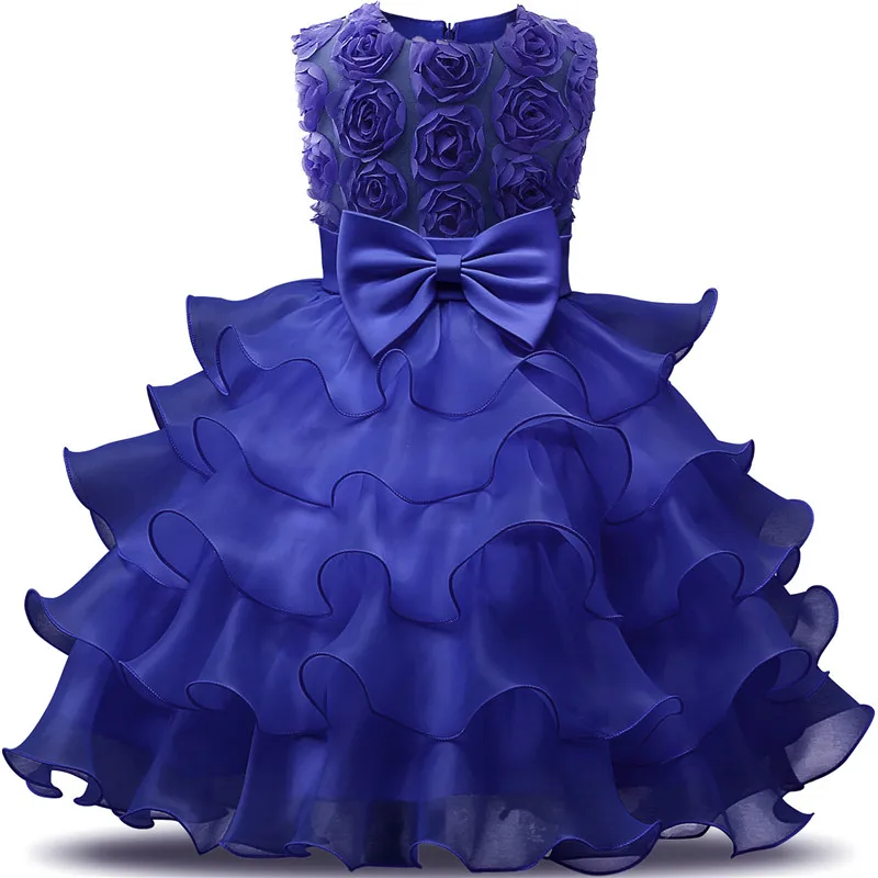 Hot Princess Bow-knot Dress for Girl Wedding Party Evening Dresses Christmas Costumes Carnival Costume Tutu Skirt 1-11 Years
