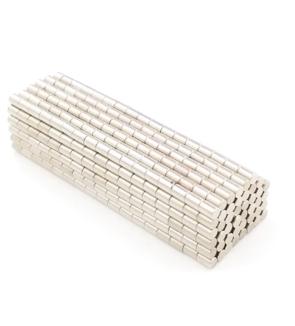 

500Pcs D 2*3 mm Strong Disc NdFeB Rare Earth Magnet Neodymium Magnets Round Cylinder Bulk Customized Fridge Sticker