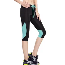 BESGO Yoga Leggings Women High Elasticity Sports Cropped Pants Quick Dry Gym Running Patchwork Capris Fitness Yoga Female Tight