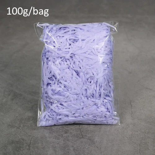 100 г/пакет рафия бумага измельченные Crinkle конфетти подарки коробка для конфет мешок наполнения материал наполнитель Свадьба День Рождения Вечеринка украшения - Цвет: Light Purple