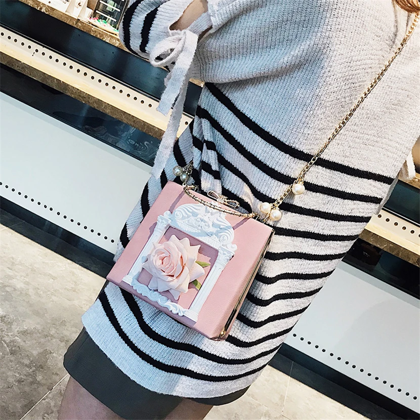 Women Evening Bag Fashion Flowers Crossbody Bags for Women Luxury Handbags Designer Brand Leather Over Shoulder Bag Sac Clutch