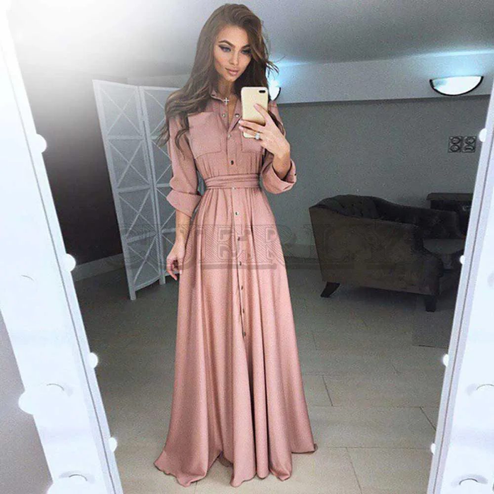 

Cuerly Plus Size 5XL Dress Women Spring Summer Fashion Boho Casual Women Dress Long Sleeve Button Beach Maxi Dresses Vestidos L8