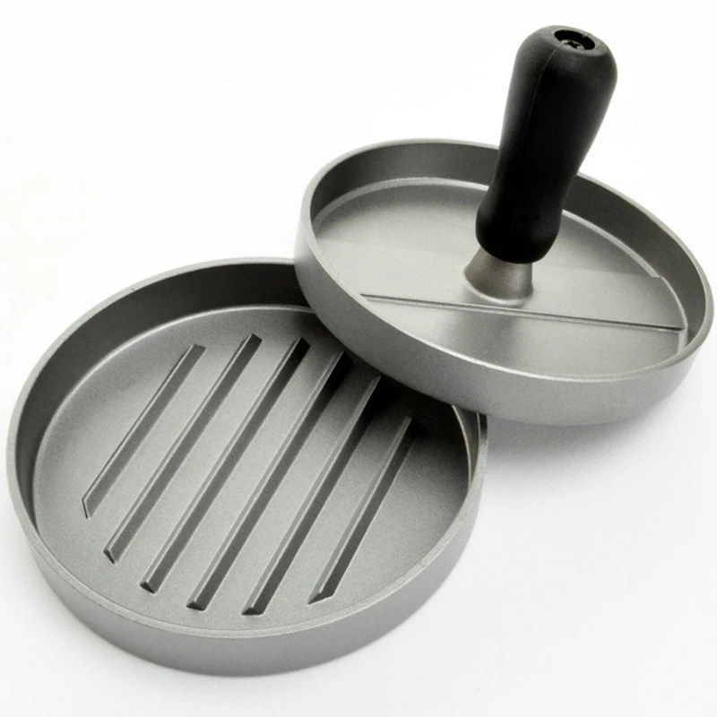 Hot DIY 1pcs Diam4.5'' Hamburger Meat Press Aluminum Burger Press Patty