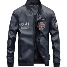 ПУ куртка-бомбер мужская Ma-1 летная куртка пилот ВВС мужские кожаные куртки армейские военные мотоциклетные пальто большой размер 4XL