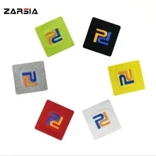 10 шт./партия) спортивный браслет с вышивкой из хлопка, баскетбольные напульсники для тенниса и бадминтона, защита запястья