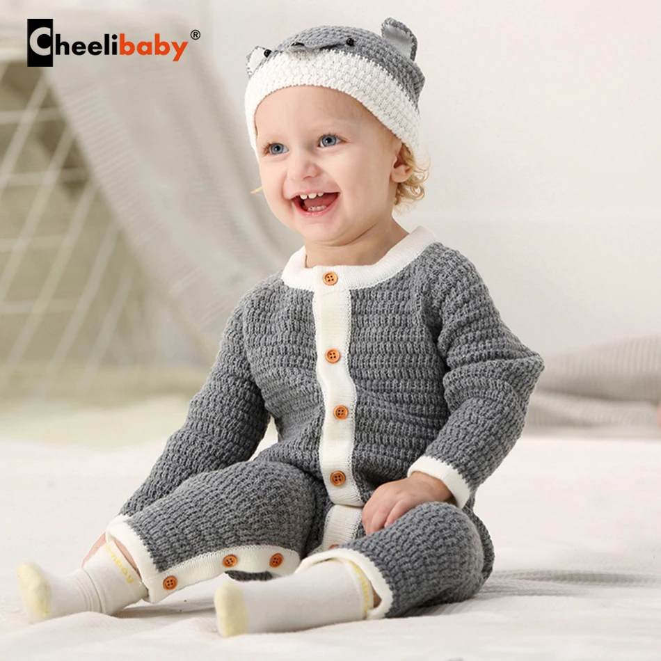 Infant Romper Kids Jumpsuit Baby Boys Girls Warm Winter Newborn Rompers