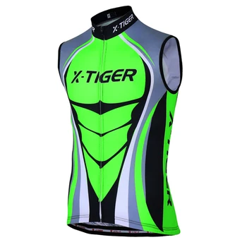 Männer "X-Tiger" quick-dry, ärmellose Sommer-Radfahrerweste-Racing-Fahrrad Kleidung MTB Bike 1