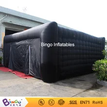 Free Shipping Cube shape black outside white inside type 7X7X3.5 meters inflatable camping party tent for discount toy tent