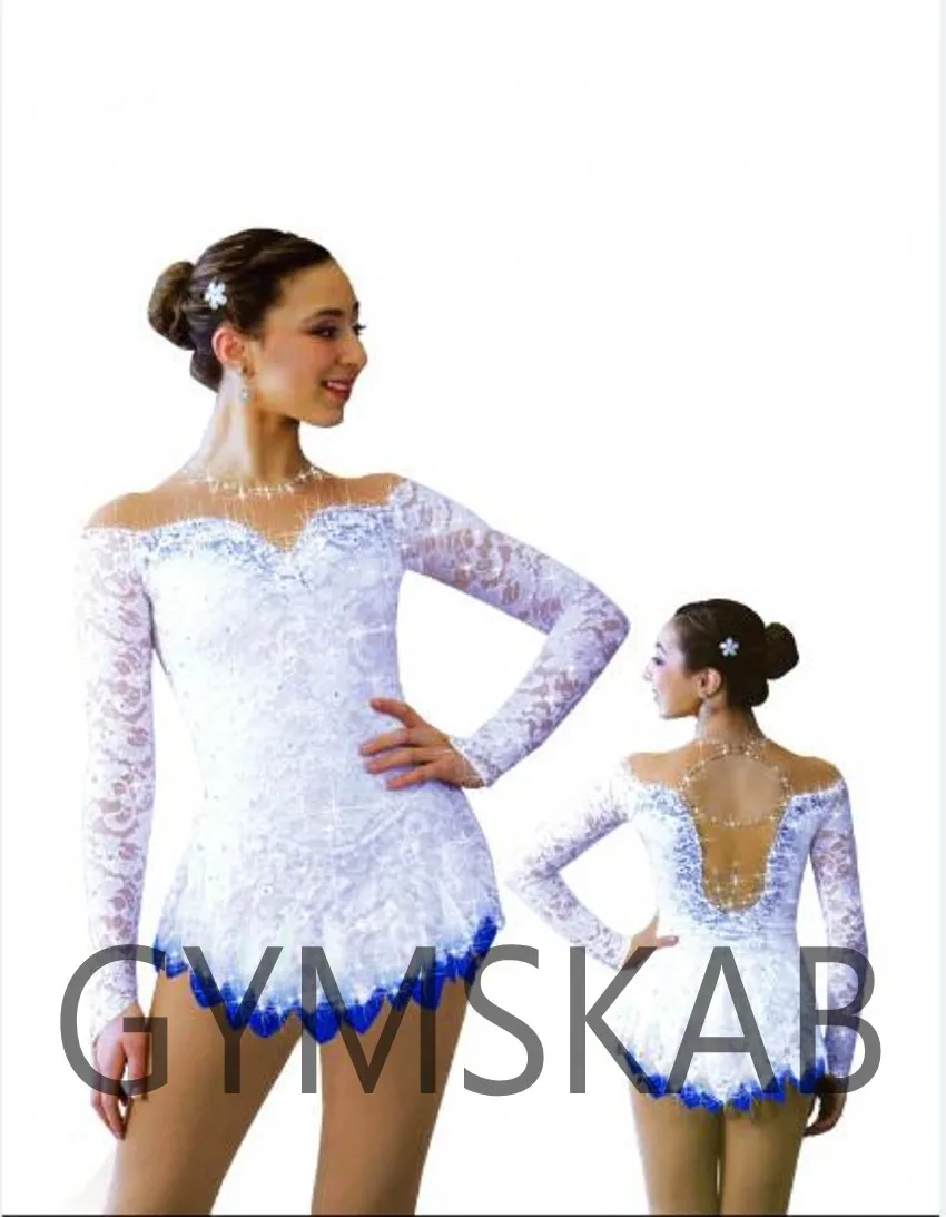 

Figure Skating Dress Women's Girl's Customized Ice Skating Dress Long-sleeved Gymnastics Costume 85024