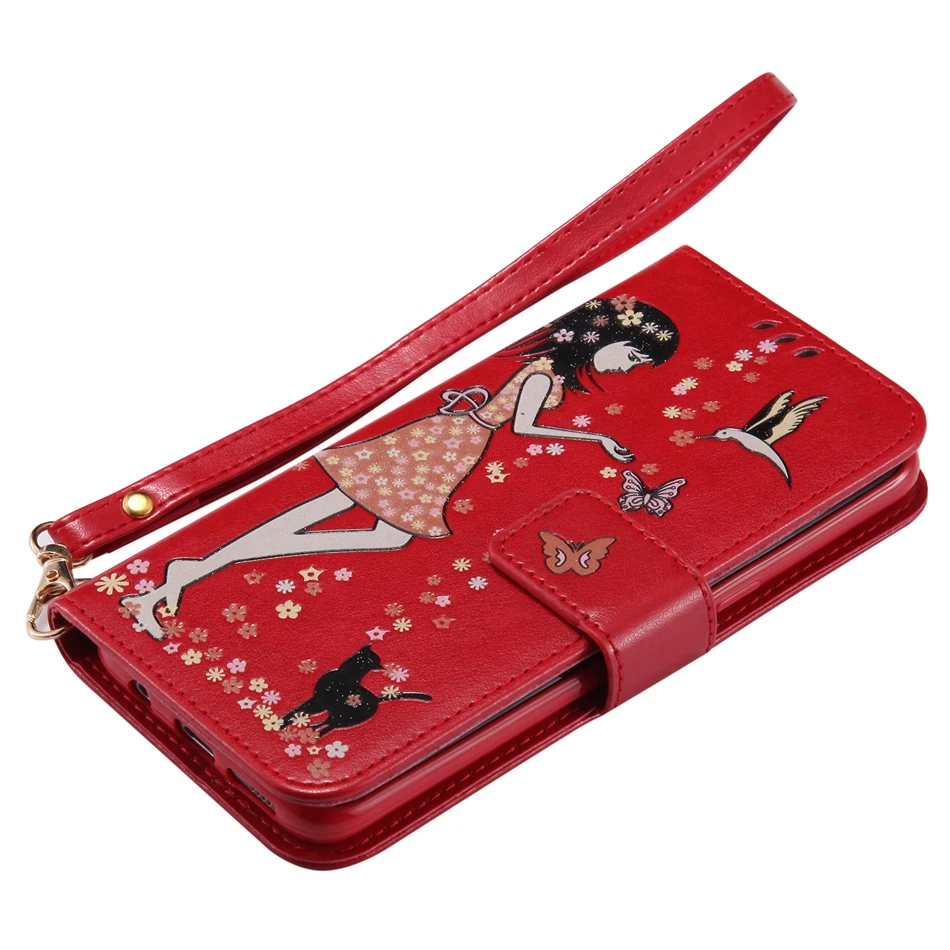 for S3 S4 S5 S6 edge Coque Luxury Green Luminous 3D Painting Flip Wallet Back Cover Samsung Galaxy S8+ S8 S7 edge S8 Plus Case (6)
