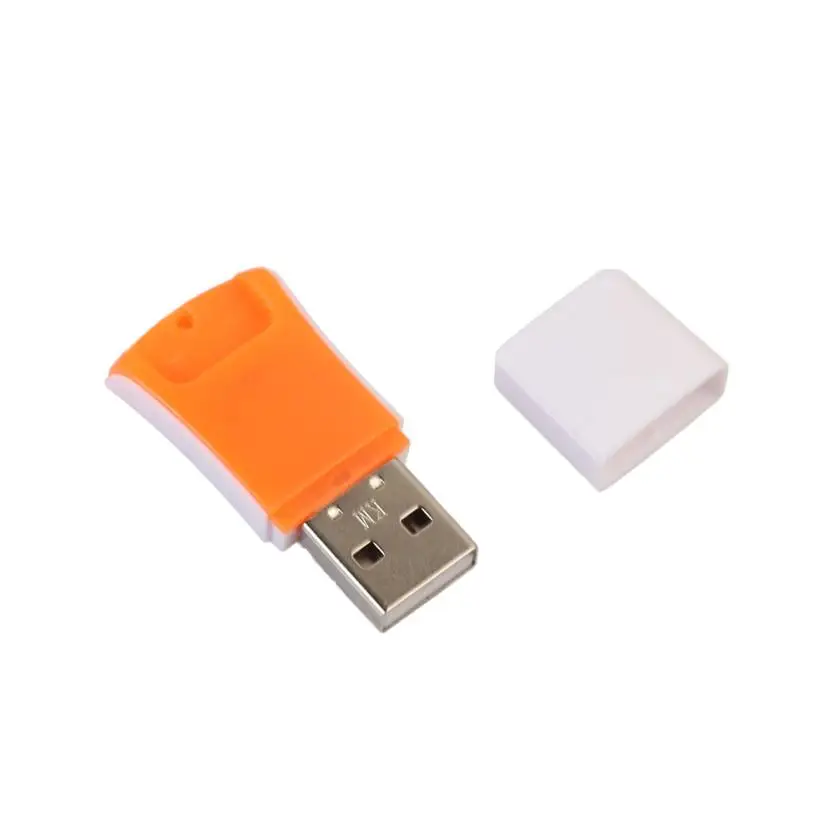 Micro sim sd кард-ридер usb 2,0 кард-ридер высокоскоростной мини USB 2,0 Micro SD TF T-Flash кард-ридер адаптер цветной - Цвет: Цвет: желтый