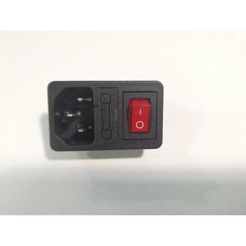 

plug power socket with red lamp rocker switch 10A fuse holder socket connector
